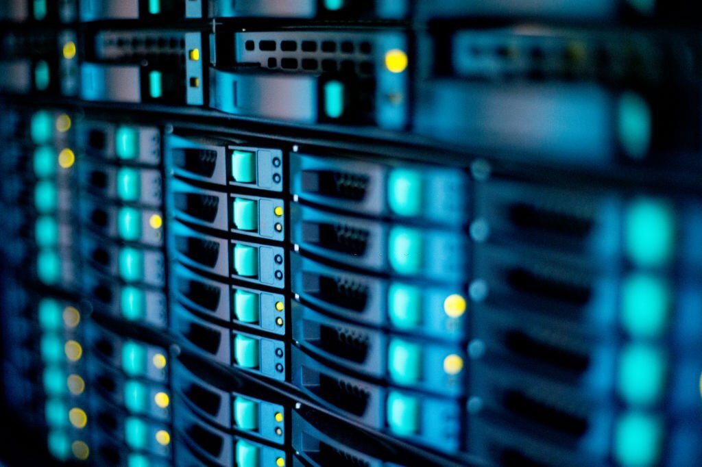 Home extreme close up of supercomputer.